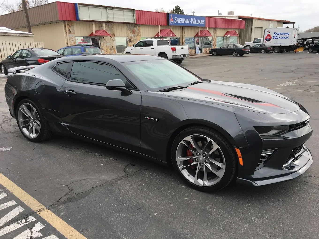 Chevrolet Camaro 50th Anniversary edition with tinted windows