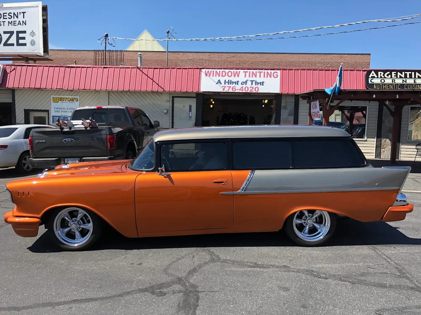 Classic 1957 Chevrolet Nomad with freshly tinted windows